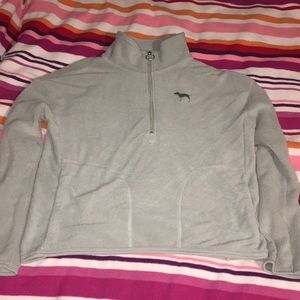 Grey PINK Quarter zip